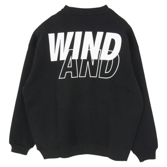 WIND AND SEA ウィンダンシー 26SS WDS-O-CLN-26-Q1-CS-02 RELAXED FIT CREWNECK PONTE SWEATSHIRT リラックス フィット クルーネック スウェット トレーナー ブラック系 L【極上美品】【中古】