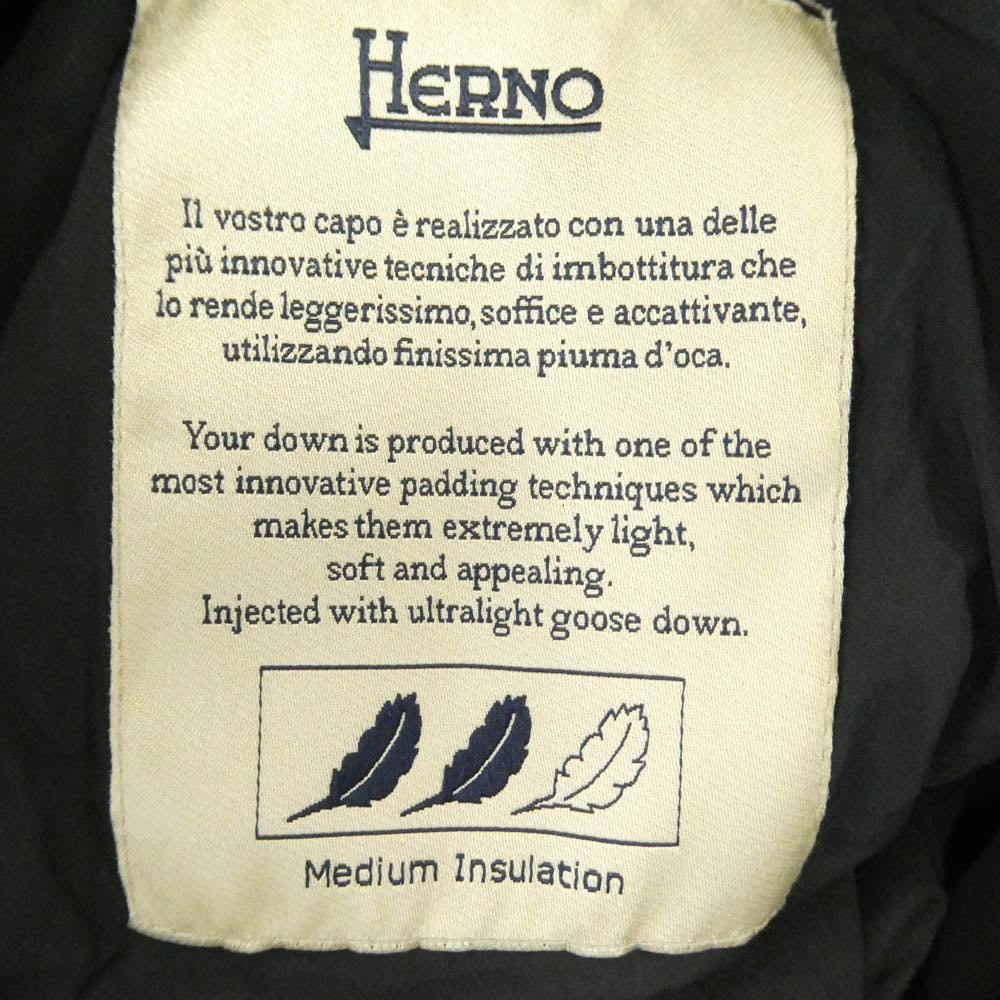 Herno ヘルノ PI0565D-19288-9300 ハイネック ロング ダウンベスト ブラック系 42【中古】