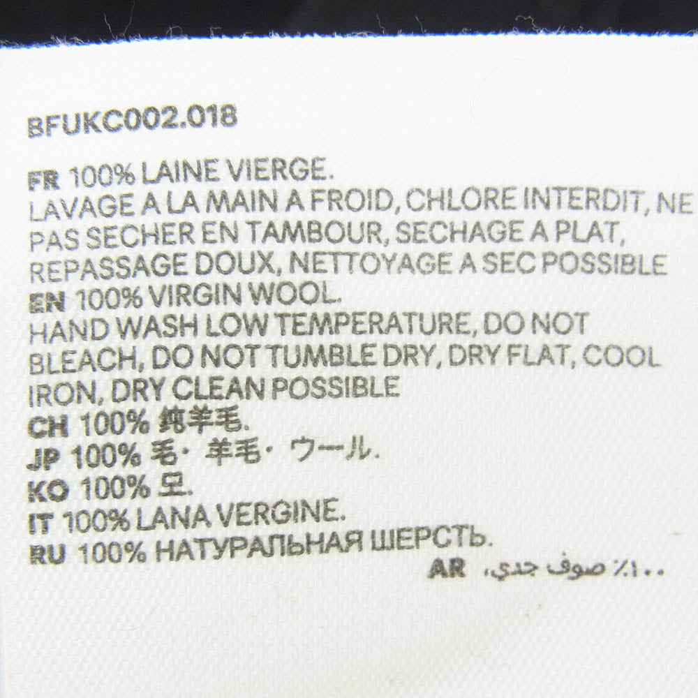 AMI PARIS アミパリス BFUKC002.018 ハートロゴ ショート丈 クロップド ウール カーディガン ブラック系 XS【中古】