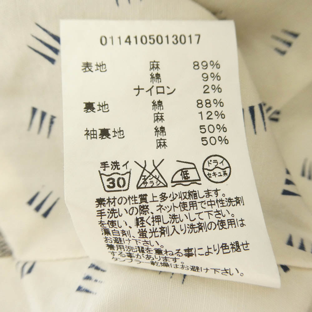 VISVIM ビズビム 14SS 0114105013017 GRANGER BLAZER リネン ブレザー 4B テーラードジャケット グレー系 2【中古】