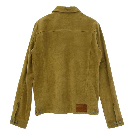 VISVIM ビズビム 15AW 0115205014012 Italian vegetable-tanned cowhide イタリアンベジタブルタンニンカウハイド シェルコンチョボタン レザートラッカージャケット ベージュ系 2【中古】