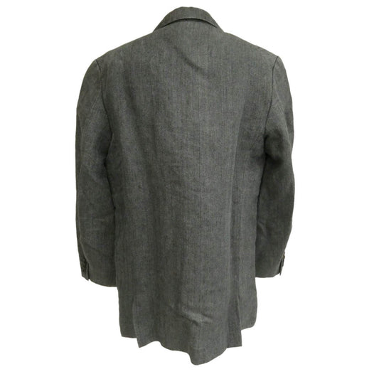 COMME des GARCONS HOMME DEUX コムデギャルソンオムドゥ 23SS DK-J047 AD2022 4B ポリ縮 ポリエステル縮絨加工 リネン テーラード ジャケット ダークグレー系 XL【中古】
