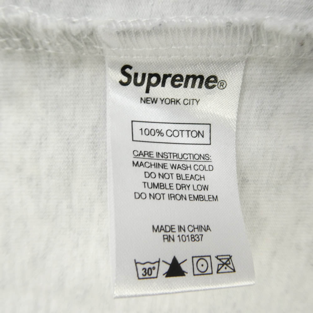 Supreme シュプリーム 20SS Studded L/S Top ロゴプリント スタッズ ロングスリーブ Tシャツ 長袖 カットソー グレー系 M【中古】