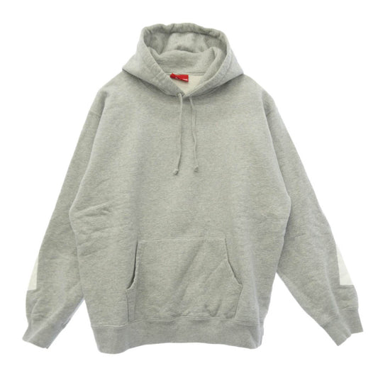 Supreme シュプリーム 21SS Big Logo Hooded Sweatshirt BlacK ビッグロゴ フーデッド スウェットシャツ プルオーバー パーカー グレー系 M【中古】