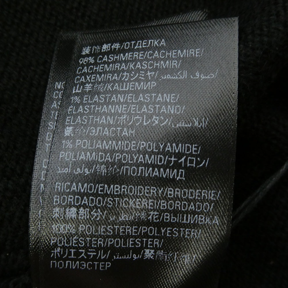 BALENCIAGA バレンシアガ EMBRO CASHMERE KN Sweater バックロゴ刺繍 カシミヤ クルーネック ニット セーター ブラック系 XS【新古品】【未使用】【中古】