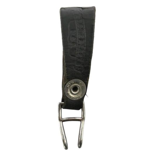 CHROME HEARTS クロムハーツ(原本無) BELT LOOP ハートボール レザー ベルトループ ブラック系 シルバー系【中古】