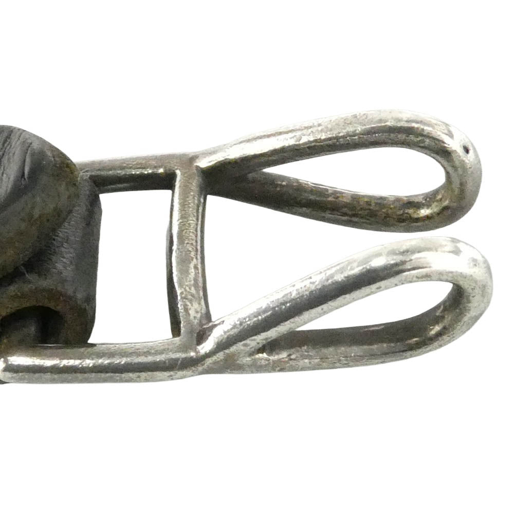 CHROME HEARTS クロムハーツ(原本無) BELT LOOP ハートボール レザー ベルトループ ブラック系 シルバー系【中古】