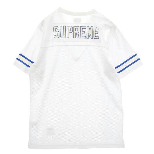 Supreme シュプリーム 15SS Blank Football Jersey フットボール 半袖 メッシュ Tシャツ カットソー ホワイト系 M【中古】