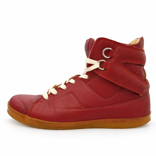 MAISON MARTIN MARGIELA メゾンマルタンマルジェラ H&M エイチ&エム ジャーマン ハイカット スニーカー レッド系 US7【中古】
