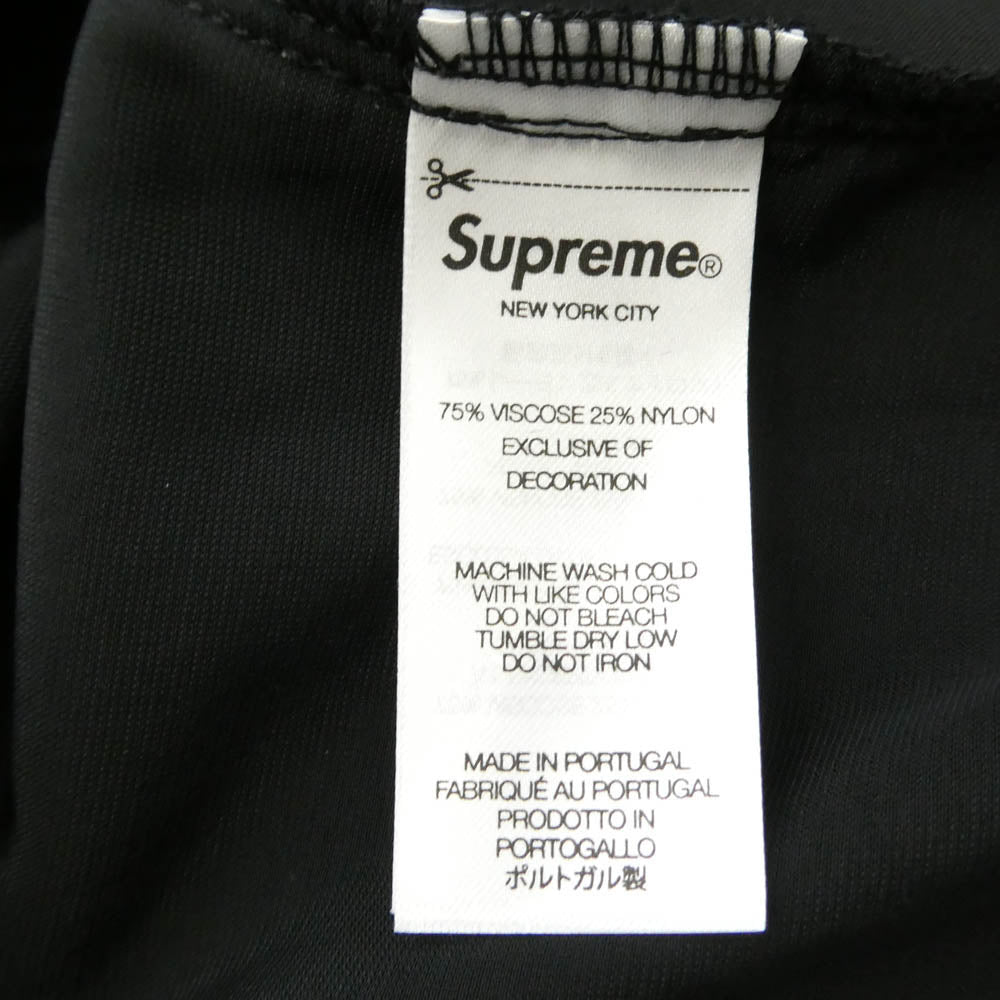 Supreme シュプリーム 25SS Velvet Baseball Jersey ベルベット ベースボール アーチロゴ ジャージ 半袖 シャツ ブラック系 S【中古】