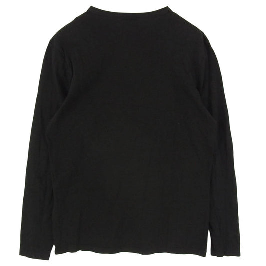 MONCLER モンクレール G20918D00002 MAGLIA T-SHIRT マグリア ベロア プリント 長袖 カットソー Tシャツ ブラック系 L【中古】