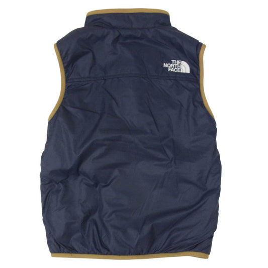 THE NORTH FACE ノースフェイス NYJ82034 リバーシブル コージ― フリース ベスト キッズサイズ ネイビー系 130【中古】
