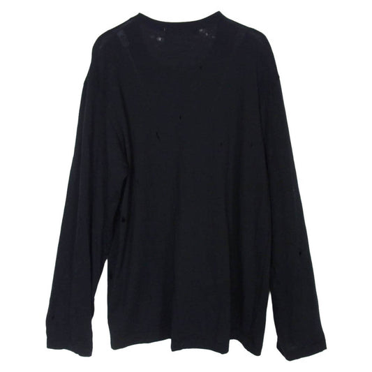 COMME des GARCONS コムデギャルソン W14076X SHIRS シャツ Agathe Gonnet アガット・ゴネ グラスビーズ ニット カットソー ブラック系 L【中古】