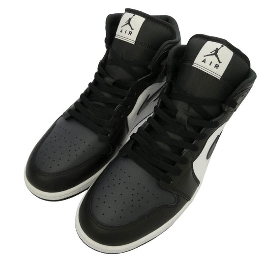 NIKE ナイキ DQ8426-010 Air Jordan 1 Mid Black Summit White Off Noir AJ1 エアジョーダン1 ミッド ブラック サミットホワイト オフノワール スニーカー ブラック系 ホワイト系 30cm【極上美品】【中古】