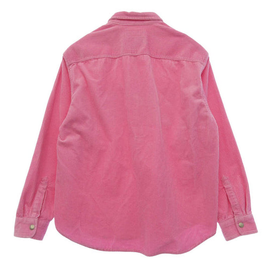 Supreme シュプリーム 25AW Wide Wale Corduroy Snap Shirt ワイド ウォール コーデュロイ スナップ シャツ ピンク系 M【中古】