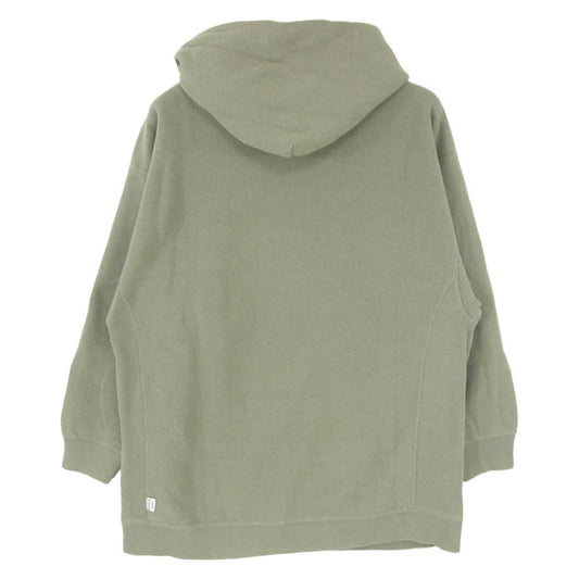 WTAPS ダブルタップス 21AW C8-U126 REVERSE WEAVE HOODED リバースウィーブ プルオーバー フーディー パーカー カーキ系 S【中古】