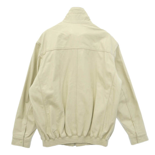 HYSTERIC GLAMOUR ヒステリックグラマー 20SS 02201LB01 ラムレザーオーバーサイズブルゾン ハイネック レザージャケット オフホワイト系 L【中古】