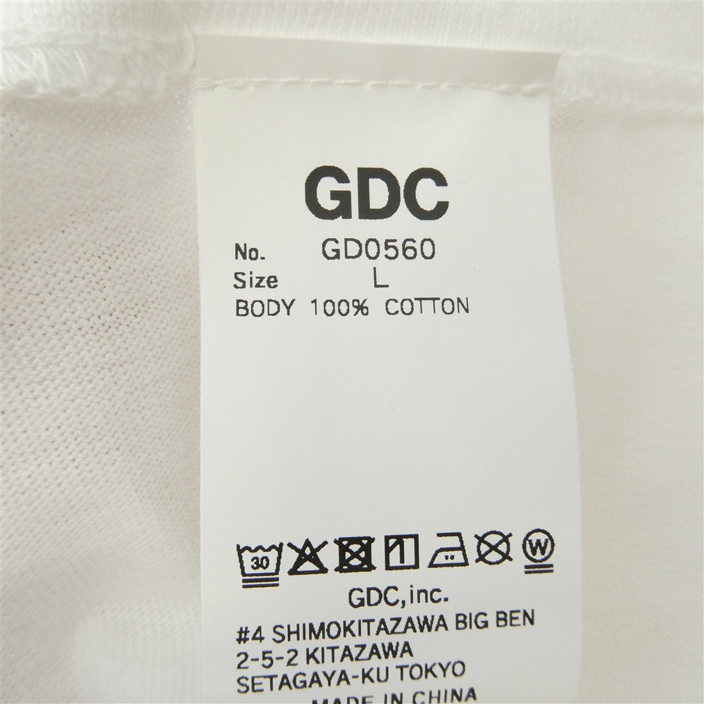 GDC ジーディーシー GD0560 half star TEE 1th limited ハーフスター プリント 半袖 Tシャツ ホワイト系 L【極上美品】【中古】