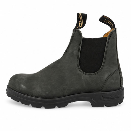 ブランドストーン 587 TPU Premium Nubuck Ankle Leather Chelsea Lug Boots ヌバック アンクル スエード レザー サイドゴア チェルシー ショート ブーツ チャコール系 ブラック系 UK5【美品】【中古】