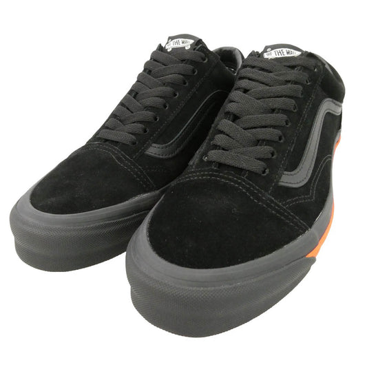 WTAPS ダブルタップス VANS バンズ VN0A4P3X20E1 x VANS バンズ OG Old Skool オールドスクール スエード レザー スニーカー ブラック系 オレンジ系 28cm【極上美品】【中古】
