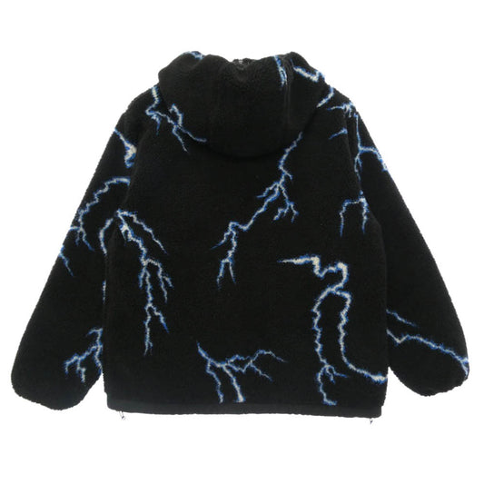 CHALLENGER チャレンジャー CLG-JK 025-012 THUNDERBOLT BOA HOODIE サンダーボルト ボア フーディー フリース ジャケット ブラック系 L【中古】