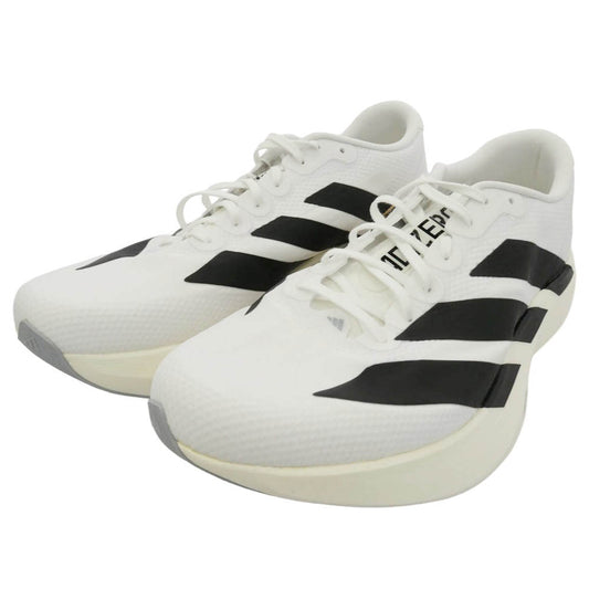 adidas アディダス JR1912 Adizero EVO SL Woven Footwear White Core Black アディゼロ エヴォ SL ウーブン フットウェアホワイト コアブラック ローカットスニーカー ホワイト系 ブラック系 27.5cm【新古品】【未使用】【中古】