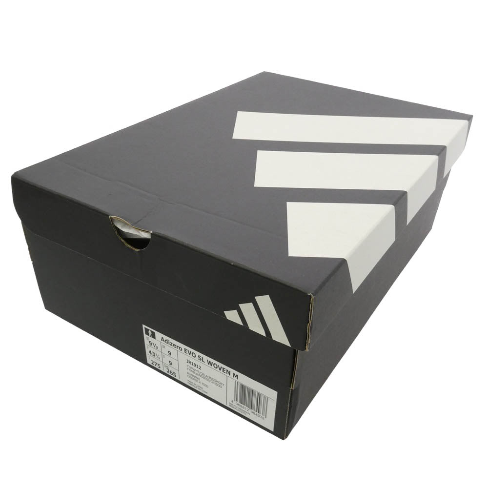 adidas アディダス JR1912 Adizero EVO SL Woven Footwear White Core Black アディゼロ エヴォ SL ウーブン フットウェアホワイト コアブラック ローカットスニーカー ホワイト系 ブラック系 27.5cm【新古品】【未使用】【中古】