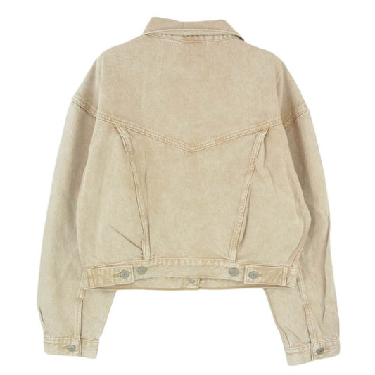 Levi's リーバイス A9155-0005 Shrunken 90s Trucker Jacket レディース 加工 デニム トラッカー ジャケット ブラウン系 M【新古品】【未使用】【中古】