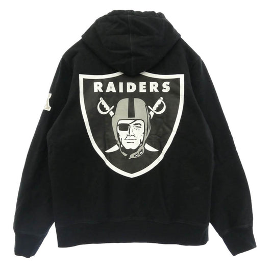 Supreme シュプリーム 19SS NFL Raiders 47 Hooded Sweatshirt レイダース プルオーバー スウット パーカー フーディ M ブラック系 M【中古】