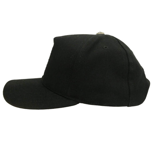 CHROME HEARTS クロムハーツ(原本無) Vertical Logo Trucker Cap クロスボールボタン ヴァーティカルロゴ トラッカーキャップ 帽子 ブラック系【中古】