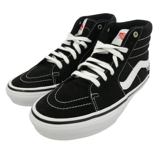VANS バンズ VN0A5FCCY28 SKATE SK8-HI スケートハイ スエード スニーカー ブラック ブラック系 ホワイト系 26cm【極上美品】【中古】