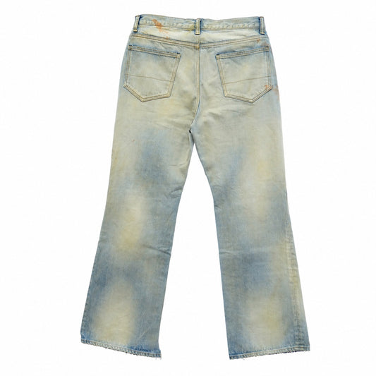 ANCELLM アンセルム ANC-PT18-C CRASH SELVEDGE SHOE CUT 5P DENIM PANTS クラッシュ加工 セルビッジ シューカット ジーンズ デニムパンツ インディゴブルー系 3【中古】