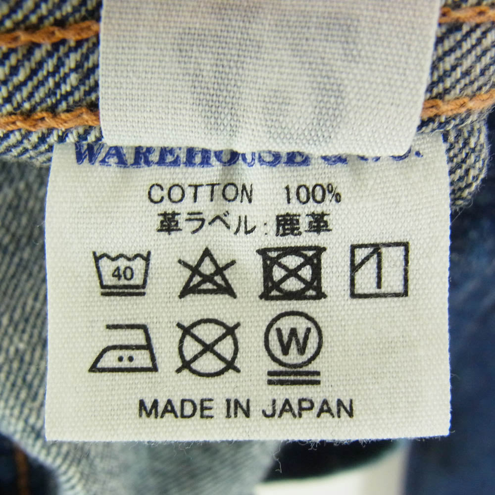 WAREHOUSE ウエアハウス Dead Stock Blue 2002xx 1953MODEL デットストックブルー 濃紺 インディゴ デニムジャケット インディゴブルー系 42【中古】