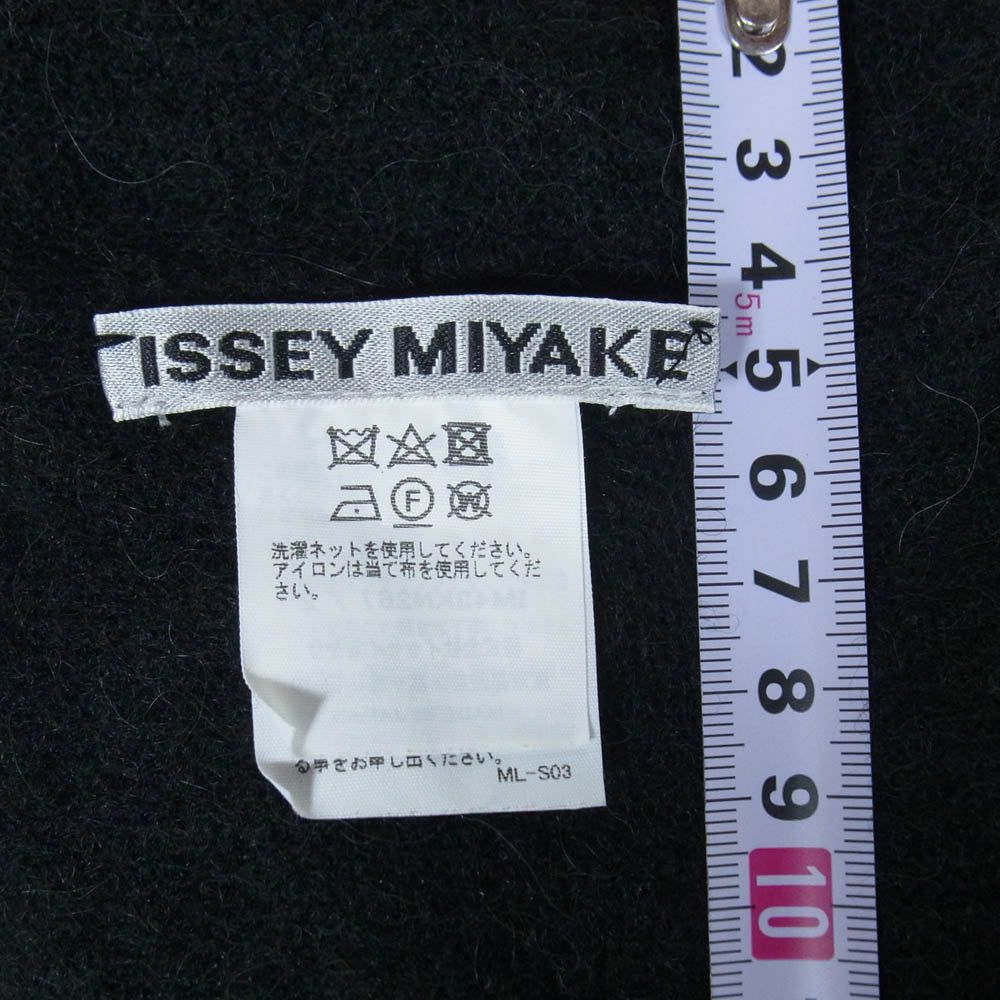 ISSEY MIYAKE イッセイミヤケ IM43-KN267 INTERPLAY インタープレイ バイカラー アルパカ ウール ニット ブラック系 2【中古】