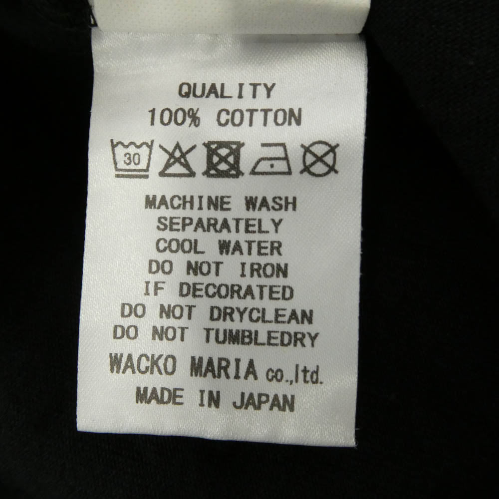 WACKO MARIA ワコマリア 26FWE-WMT-WT03 WASHED HEAVY WEIGHT T-SHIRT TYPE-3 HAVE A NICE DAY プリント Tシャツ ブラック系 M【中古】