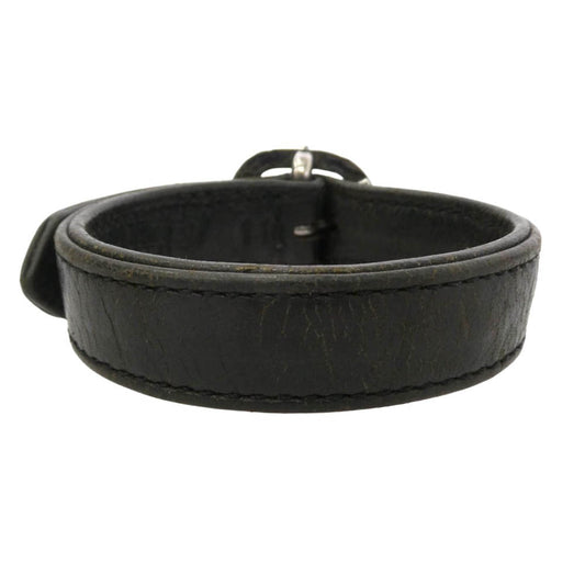 CHROME HEARTS クロムハーツ(原本無) GUNSLINGER ガンスリンガー レザー ブレスレット ブラック系 11【中古】
