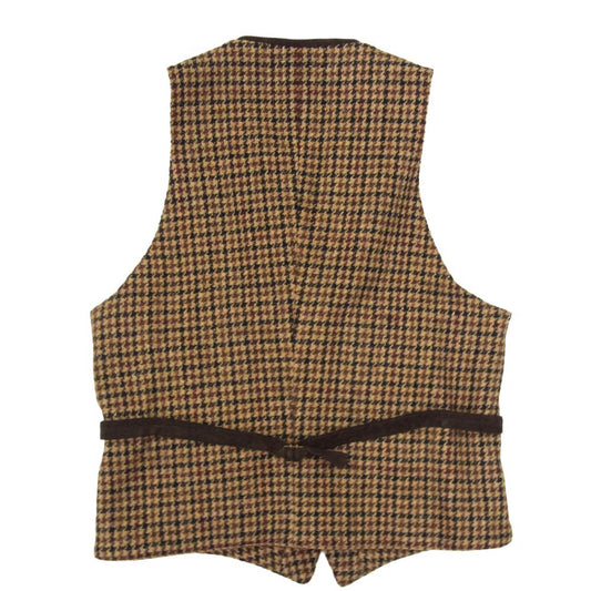 BEAMS ビームス 38-19-0017-803 BEAMS+ ビームスプラス Waistcoat Harris Tweed ハリスツイード ウエストコート ジレ ベスト ブラウン系 M【中古】