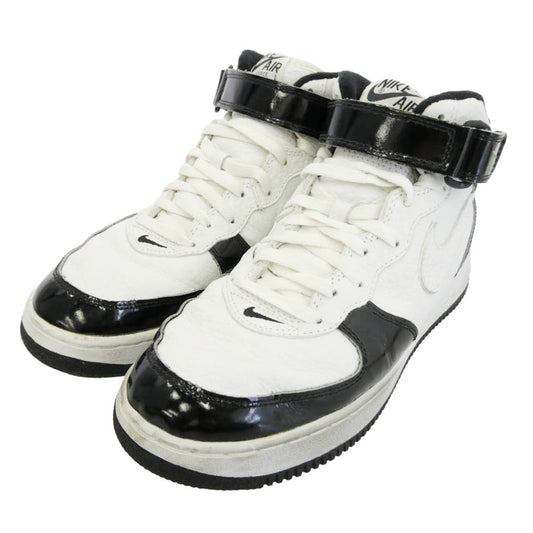 NIKE ナイキ 630125-013 【観賞用】Air Force 1 Mid SC Black White Foot Locker Exclusive エアフォース1 ミッド SC ブラック ホワイト フットロッカー エクスクルーシブ ハイカットスニーカー ホワイト系 ブラック系 27.5cm【中古】