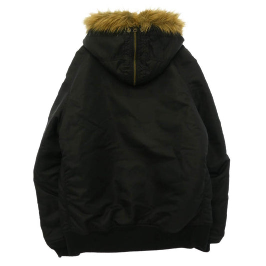 Supreme シュプリーム 14AW Flight Satin N-2B Parka ミリタリー フライト フーデット ジャケット ブラック系 M【中古】