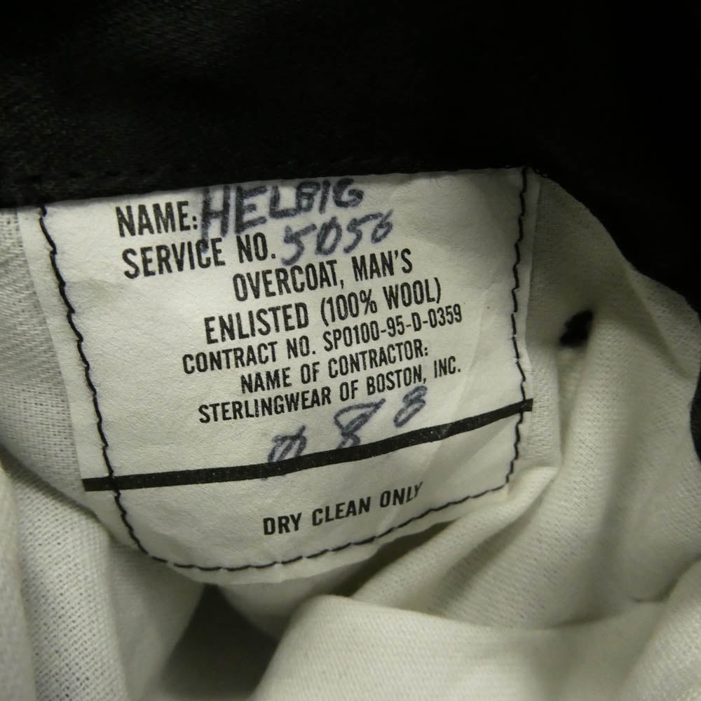 ヴィンテージ U.S. NAVY PEA JACKET ウール ピーコート ブラック系 42S【中古】