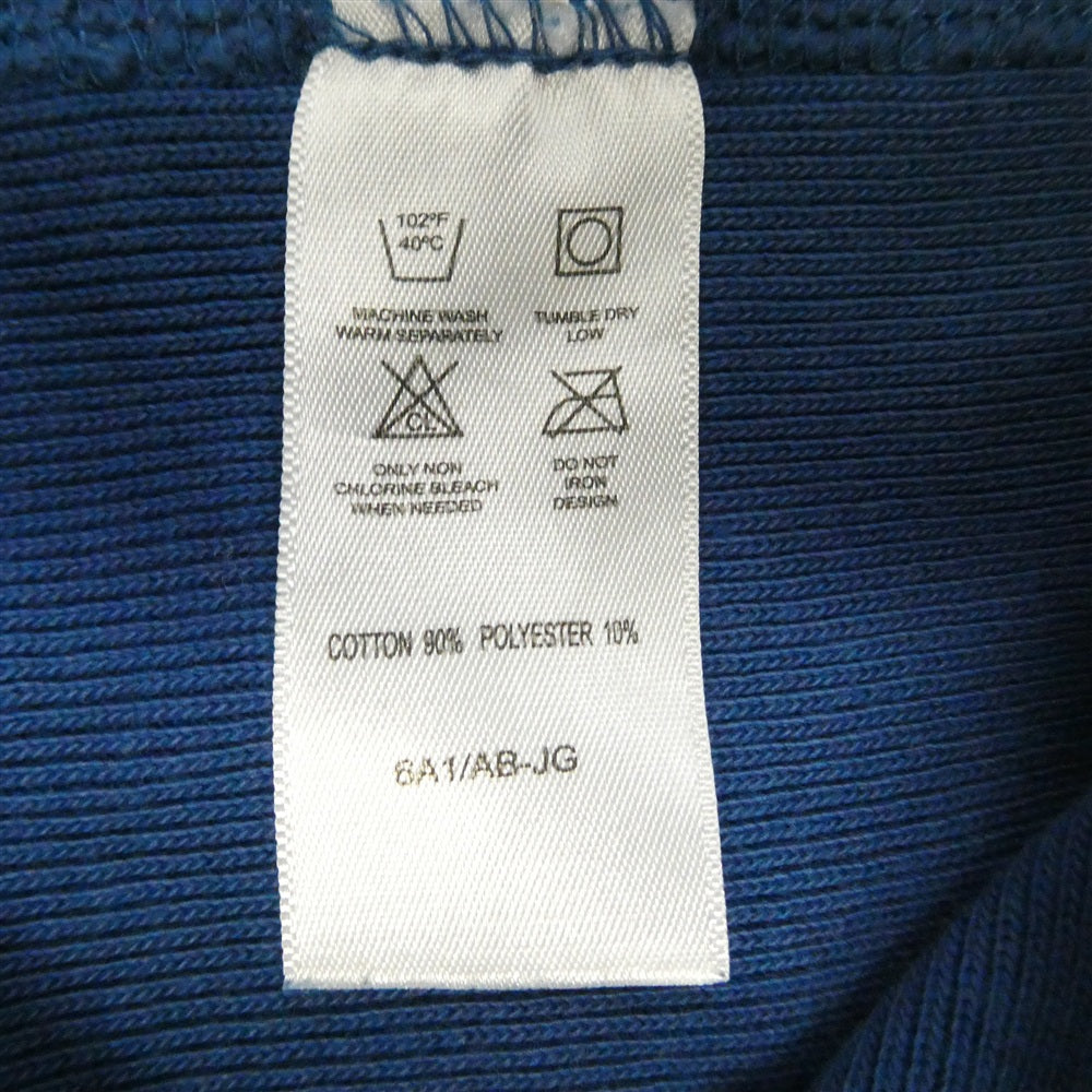 Champion チャンピオン REVERSE WEAVE KINGS POINT 70s復刻 リバースウィーブ プリント ユーズド加工 プルオーバー パーカー フーディー ブルー系 L【中古】