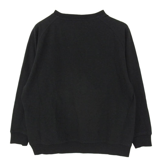 COMOLI コモリ 18AW N03-05009 クルーネック インレイ起毛 長袖 ラグラン スウェット トレーナー ブラック系 1【中古】