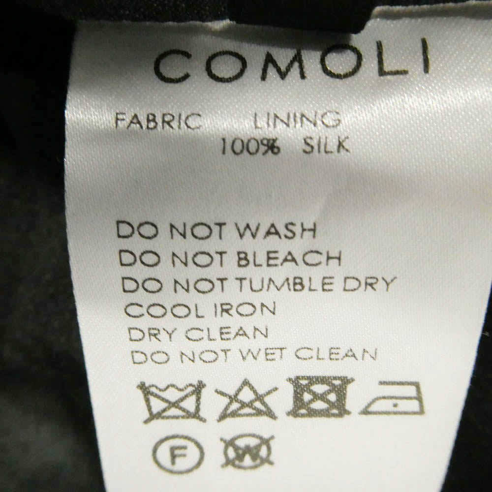 COMOLI コモリ 21SS T01-03021 杢シルク テーパードパンツ グレー系 1【中古】
