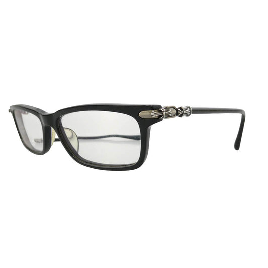 CHROME HEARTS クロムハーツ(原本無) CORNHAULASS-A スクエア クロステンプル アイウェア メガネ ブラック系【中古】