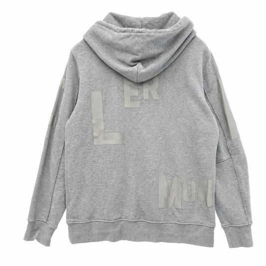 MONCLER モンクレール 22SS H10938G00038 ロゴ プリント プルオーバー スウェット パーカー グレー系 M【中古】