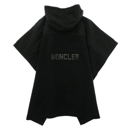MONCLER モンクレール 21SS G10938G52100 MAGLIA CON CAPPUCCIO ロゴ プルオーバー スウェット パーカー ポンチョ ブラック系 M【中古】
