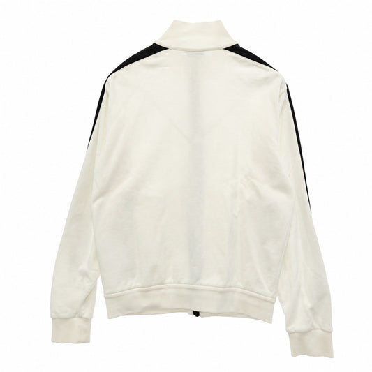 MONCLER モンクレール 22SS H10918G00033 ZIP UP CARDIGAN サイド ロゴ プリント ジップアップ カーディガン スウェット生地 ジャケット オフホワイト系 S【中古】