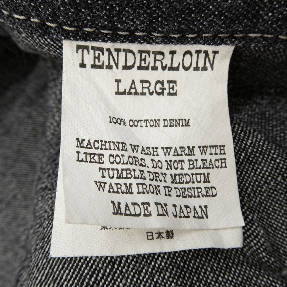 TENDERLOIN テンダーロイン T-ARMY PNT DENIM U.S.ARMY アーミー トラウザー デニム パンツ ブラック系 L【中古】