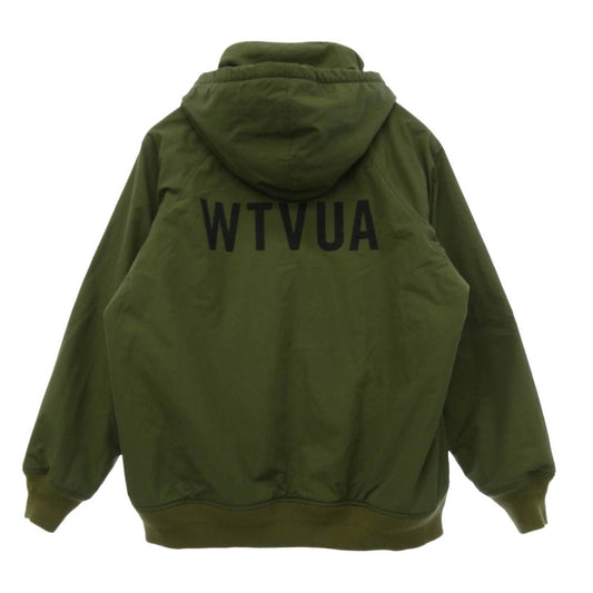 WTAPS ダブルタップス 19AW 192BRDT-JKM02 INCOM JACKET NYLON TUSSAH インカム バックロゴ フーデット 裏起毛 ジャケット カーキ系 モスグリーン系 3【中古】