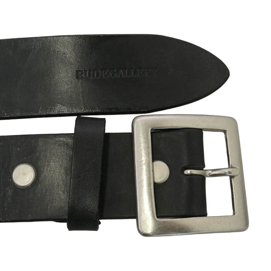 RUDE GALLERY ルードギャラリー BASIC BELT ベーシック レザー プレーンベルト ブラック系【極上美品】【中古】